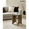 Nowoczesny stolik kawowy MANTA MM001501100396 czarny złoty szklany 50cm