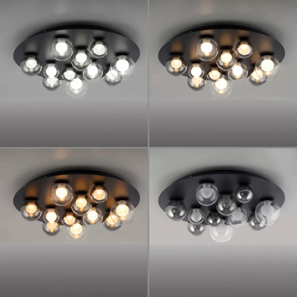 Sufitowa lampa na pilot PURE LINES czarna 6588-15 11xLED 3W 2200-5000K zmienna barwa