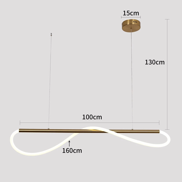 Wisząca lampa nad stół Meleca LP-2345/1P S GD CCT LED 24W 4000K złota