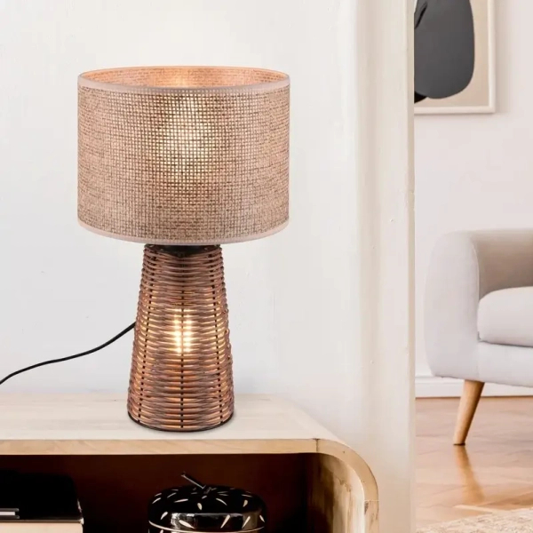 Lampa do ekologicznych wnętrz STRAW R50972026 brązowa 1xE27 40W IP20