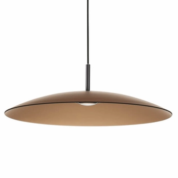 Lampa zwisająca PECA LE44272 LED 17W 3000K dysk czarna brązowa