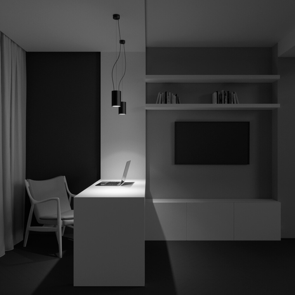 Zwisająca lampka tuba Efir P089PL-25W3K-B Maytoni LED 25W 3000K czarny
