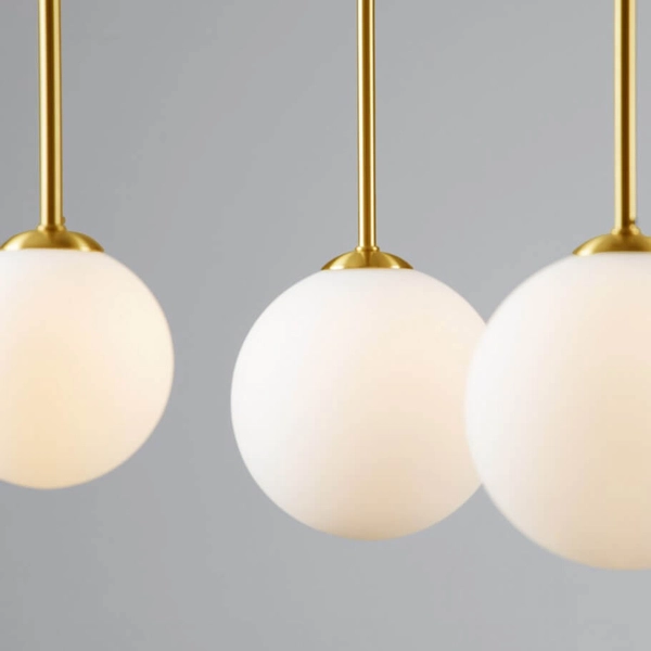 Wielopunktowa lampa wisząca CHAO LE44268 kule czarna złota biała