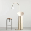 Stojąca lampa podłogowa do salonu UNA 1116A17 Aldex kulista beżowy