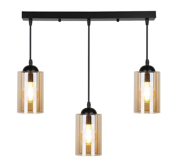 Wisząca lampa na listwie Bistro 33-00545 Candellux szklane tuby czarne