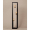 Sypialniana lampa stojąca Vigo 50249 metalowa ramki czarna złota