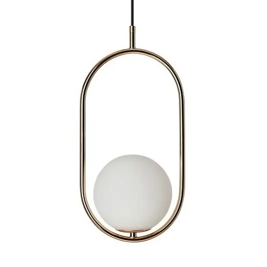 Wisząca lampa Coco AZ4981 szklana ball kula zwis złota 