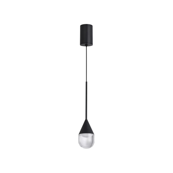 Wisząca lampa Nata PL0104-BK Yaskr LED 6W 3000K przezroczysta czarna
