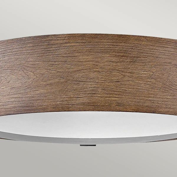 Naturalny plafon do sypialni Sawyer HK-SAWYER-F-M-SQ okrągły drewno Sequoia