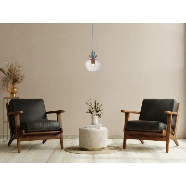 Szklana lampa wisząca Fanda PND-31882-1-GD-PK złota przezroczysta