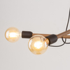 Salonowa lampa wisząca rustykalna Helix 4949 TK Lighting drewniana czarna