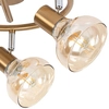 Plafon LAMPA sufitowa HOLLY 5549 Rabalux metalowa OPRAWA regulowane reflektorki szklane antyczne złoto bursztynowe