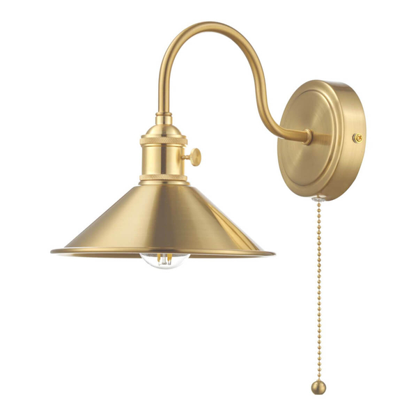 Metalowa lampa ścienna Hadano HAD0740-01 na przedpokój mosiądz