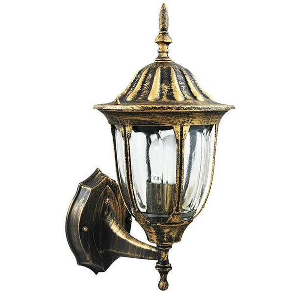 Zewnętrzna LAMPA ścienna FLORENCJA 302564 Polux metalowa OPRAWA elewacyjna retro outdoor IP43 patyna przezroczysta