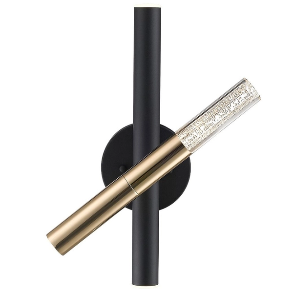 Lampa ścienna glamour One W0461-03L-P7SD kinkiet hol czarny złoty