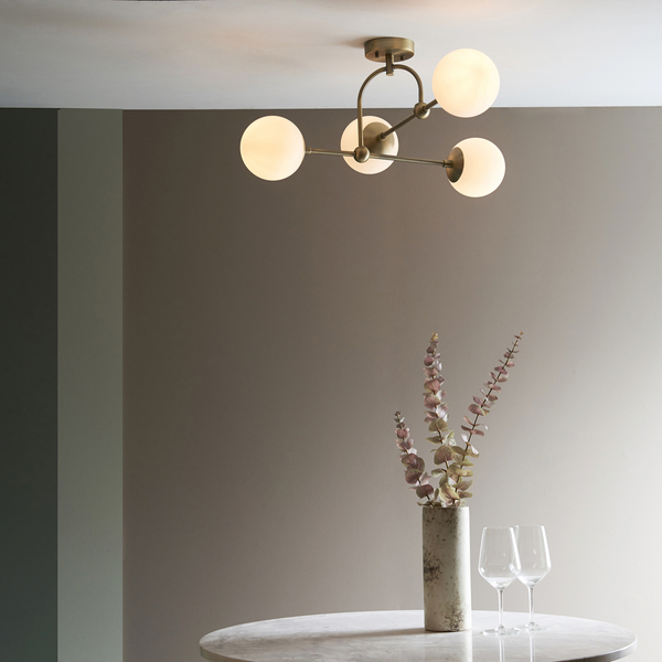 Sufitowa lampa molekuły L&-190843 Light& kule szklane mosiądz