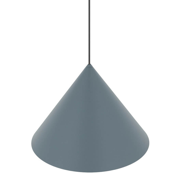 Jadalniana lampa wisząca ZENITH 11487 stożek szary błękit