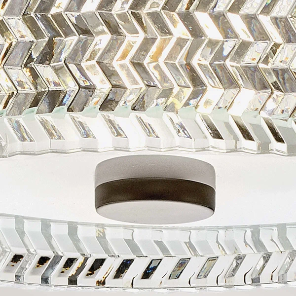 Glamour sufitowa lampa Elle HK-ELLE-F-S-BK kryształowa czarna