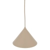 Modernistyczna wisząca lampa CONO S 10619 stożek metalowy beżowy
