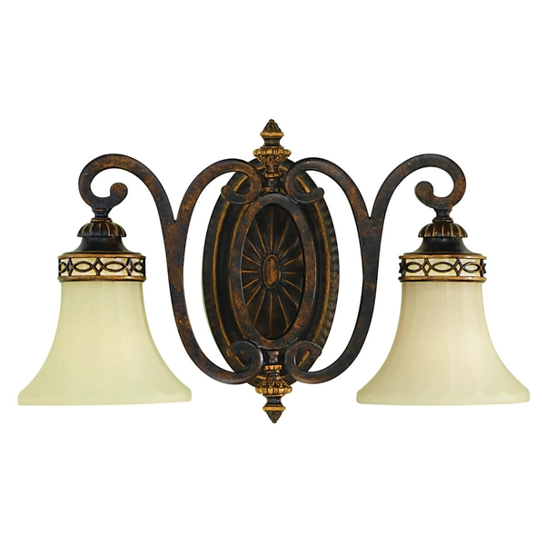 Podwójny kinkiet FE-DRAWING-ROOM2-B nad komodę brązowy