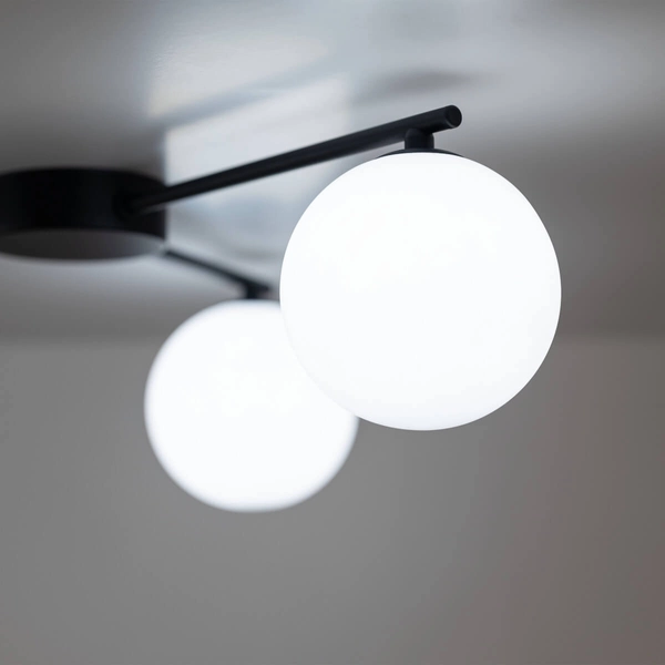 Sufitowa lampa do sypialni Elton 10261 bańki balls czarna biała