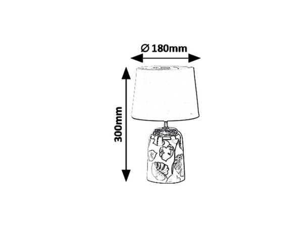 Lampa stołowa Sonal 4548 z ceramiczną podstawą biała srebrna