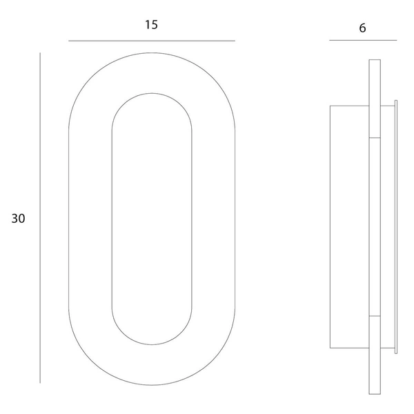 Ścienna lampa kamiennaTRAVERTINO W0393 LED 10W 3000K biała czarna