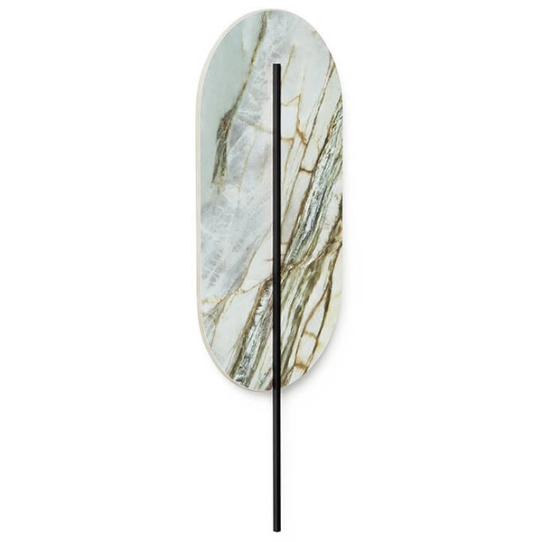 Lampa ścienna do salonu Rokke RKS24020 kwarcowa czarna zielona