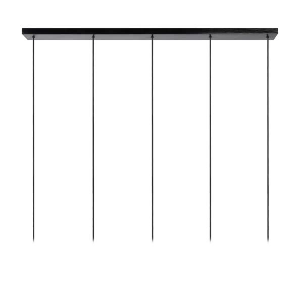 Szklana lampa wisząca ORLANDO 74404/05/65 Lucide przydymiony czarny