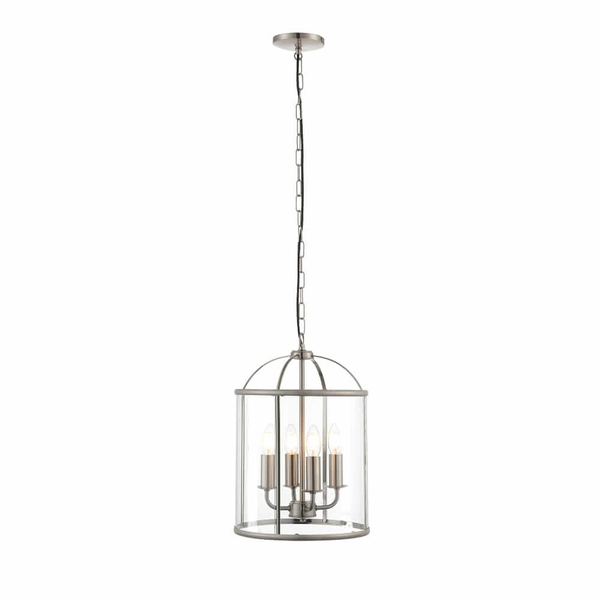 Świecznikowa lampa wisząca Lambeth 70324 Endon szkło srebrny przezroczysty