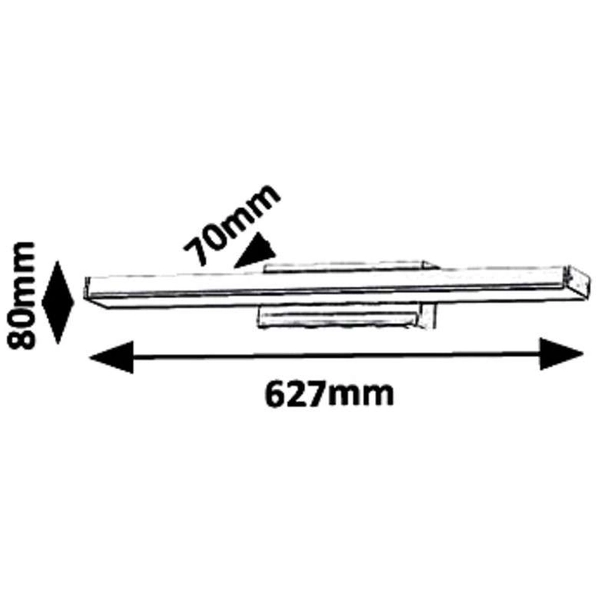 Ścienna LAMPA kinkiet JOHN 6129 Rabalux metalowa OPRAWA belka łazienkowa LED 18W 4000K IP44 chrom biała