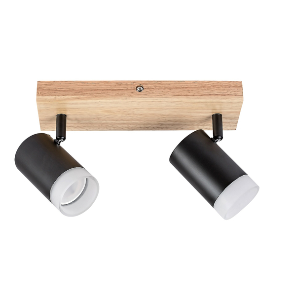 Lampa sufitowa Toras 73122 Rabalux podwójna regulowana drewniana czarna