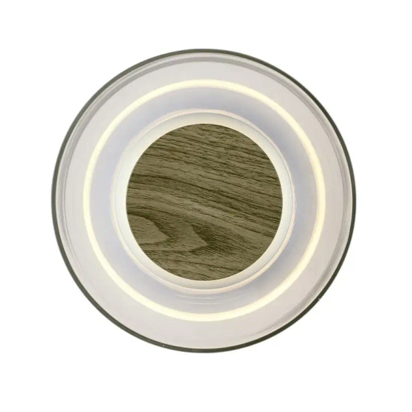 Kinkiet ścienny minimalistyczny DONUT ST-5072W brąz transparentny szklany LED 6W do holu