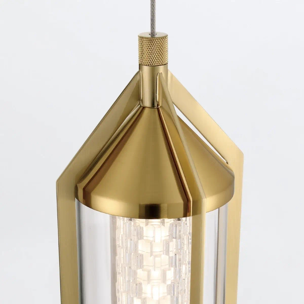 Lampa wisząca tuba szklana Espada QN-ESPADA-1P-BG LED 18W 3000K złoty