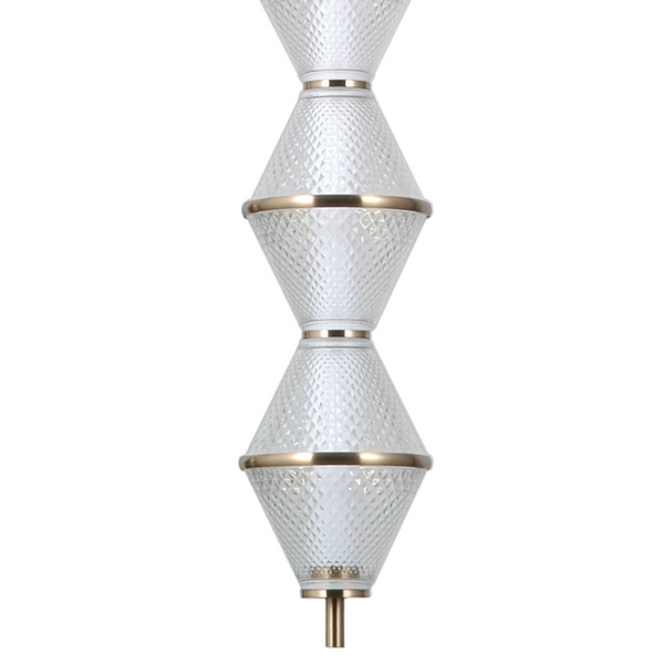 Lampa wisząca Fuente PND-34395-3V-HBR LED 45W 3000K złoty przezroczysty