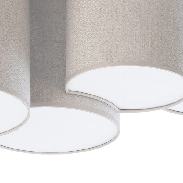 Lampa na sufit Mona 6593 TK Lighting tubki naturalna do jadalni szara