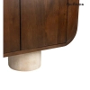 Szafka niska PAGODA MM001501100408 brązowa drewniana dekor marmuru 180cm
