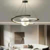 Ringowa lampa wisząca Moon LWS-MOON LED 3000K księżyc czarny