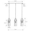 Potrójna lampa wisząca Glory 108219 Markslojd loftowa szklana czarna
