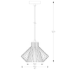 Wisząca lampa metalowa Dolia  A8080-GLD Zumaline druciana złota