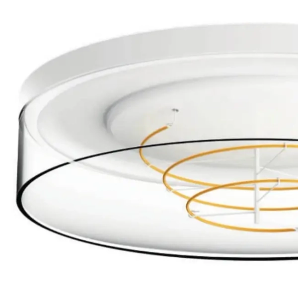 Plafon szklany Nolan 1004 Zumaline LED 17W 2700K ściemnialny przezroczysty