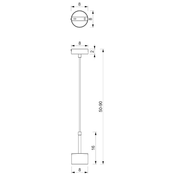 Minimalistyczna lampa wisząca ARENA metalowa okrągła biała złota