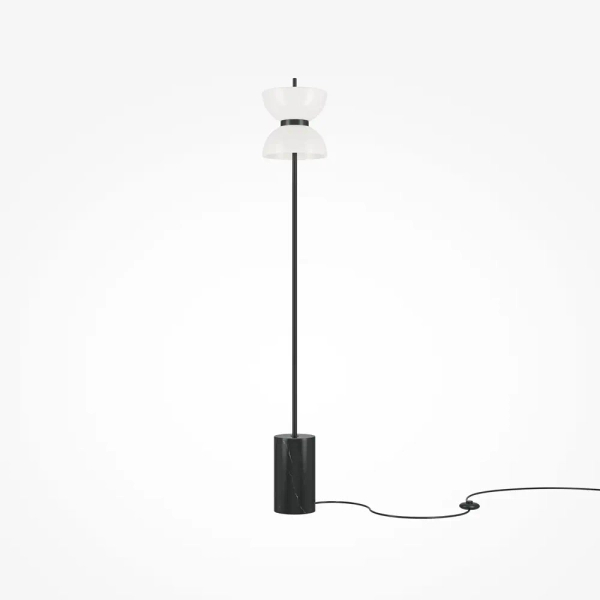Metalowa podłogowa lampa Kyoto MOD178FL-L11B3K LED 11W 3000K czarna biała