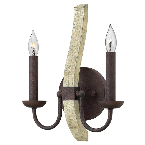Ścienna lampa do salonu Middlefield HK-MIDDLEFIELD2 rustykalna czarna