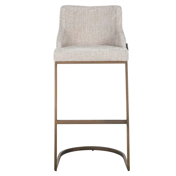 Welurowe barowe krzesło Bolton S4580 NATURAL do baru beżowe