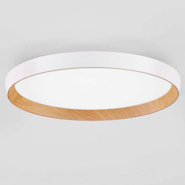 Sypialniany plafon VINAMAR LE44888 LED 36W 2700-3000K biały drewniany