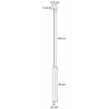 Wisząca lampa tuba Roll 11164101 Kaspa LED 4,2W 3000K nad stół biała