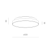 Hermetyczna lampa sufitowa BLOS biała do ogrodu IP54 LED 23W 3000K 47019-M930-D9-00-13
