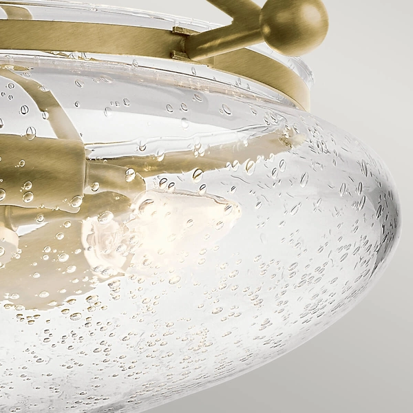 Lampa sufitowa półplafon Belle QN-BELLE-SF-BNB Quintiesse szklany mosiądz