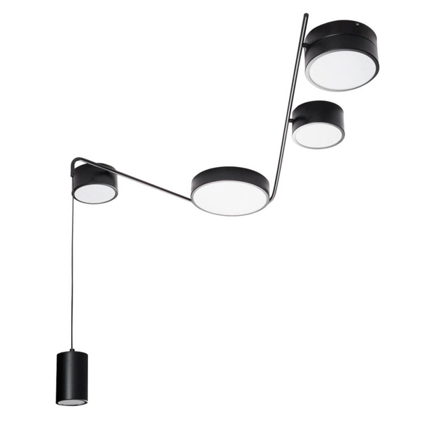 Salonowa lampa sufitowo-wisząca ZUMAIA C0250 Maxlight LED 32W 3000K okręgi czarny